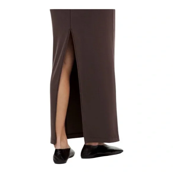 Lululemon Drapey Softstreme Long-Sleeve Maxi Dress Espresso Size M NWT - Picture 3 of 8